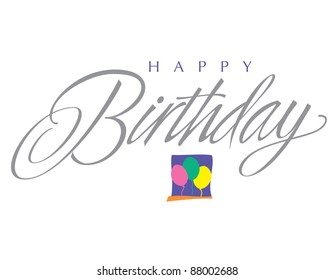 Impressionist Vector Letter Series: Happy Birthday