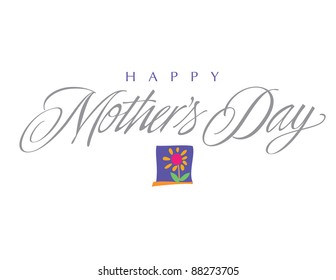 Impressionist Vector Letter Series: Happy Mother's Day