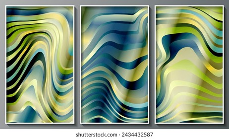 Impressionistic wavy striped wallpaper. An excellent background for designing pages on social networks, posters, presentations, outdoor advertising and your other projects. Vector.