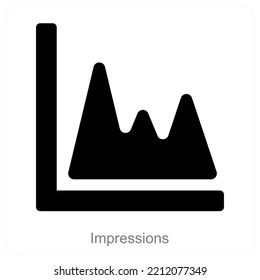 Impressions and Analysis icon concept
