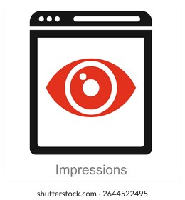 Design de conceito de ícone de vetor de impressões
