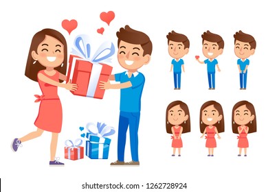 Impressions at a young age. Give gifts to your loved ones at special moments. SD cartoon character style for the love article and all contents.