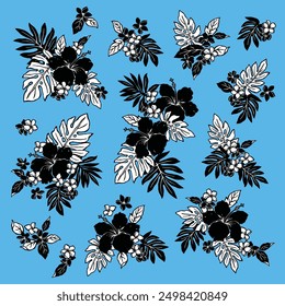 Impressive and beautiful hibiscus illustration collection,