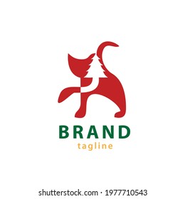 Impressive cat design. This logo has a simple and elegant impression. This logo combines two shapes, namely the shape of a cat and a pine tree as a negative space, this logo is perfect for your brand.