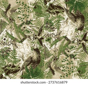  impressive design that combines eye-catching floral motifs. Large flowers and leaves in black, gray and beige tones, accompanied by curved branches, create a watercolor look Seamless watercolor floral trendy chic pattern for surface print. High quality illustration. Luxury sophisticated graphic design. Emotional tender romantic feeling. Paint wash bleeds in paper.