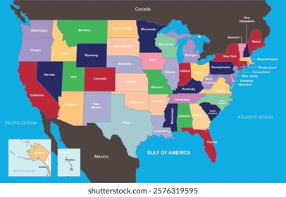 Impressive detailed chart of the Gulf within America