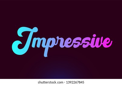 Impressive pink word or text suitable for card icon or typography logo design