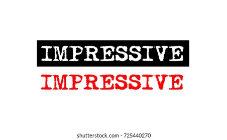 impressive red grunge rubber stamp badge with typewriter font on various styles set