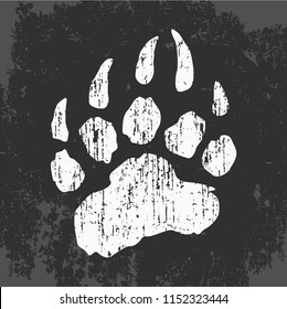熊の手の跡 ベクターイラスト ウェブアイコン 衣服にスタンプ スタイリッシュなロゴデザイン カリフォルニアのシンボル フラットスタイル のベクター画像素材 ロイヤリティフリー Shutterstock