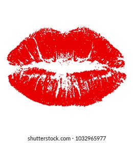 Imprint Kiss Lip – Stock Vector