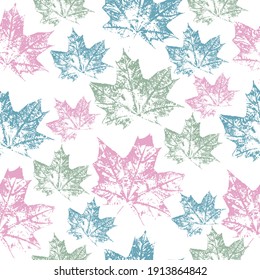 impresión de hoja de arce, gráfico vectorial. patrón vectorial de hojas de arce de otoño. arce.