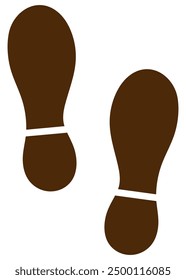 Imprint shoes flat icon vector isolated on white background.