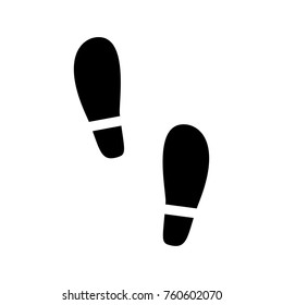 Imprint shoes icon isolated on white background. Vector illustration