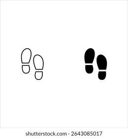 imprint shoes sign icon vector set.