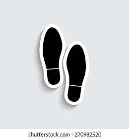 Imprint shoes - vector icon