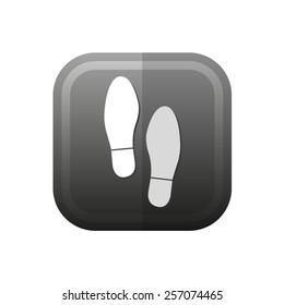 Imprint shoes  - vector icon, flat design