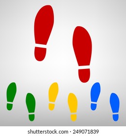 Imprint soles shoes icon