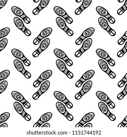 Imprint Soles Shoes Icon Seamless Pattern Vector Art Illustration