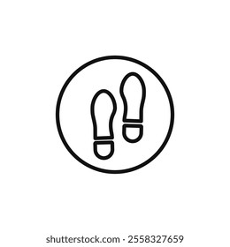 Imprint soles shoes icon Symbol mark in Outline style