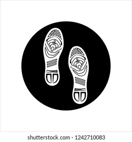Imprint Soles Shoes Icon Vector Art Illustration