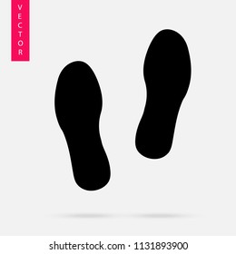 Imprint soles shoes icon.shoes print icon.vector