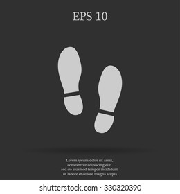 Imprint soles shoes icon.shoes print icon.vector illustration.