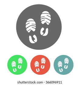Imprint soles shoes icon.shoes print icon.vector illustration.