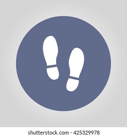Imprint soles shoes icon.shoes print icon.vector illustration.