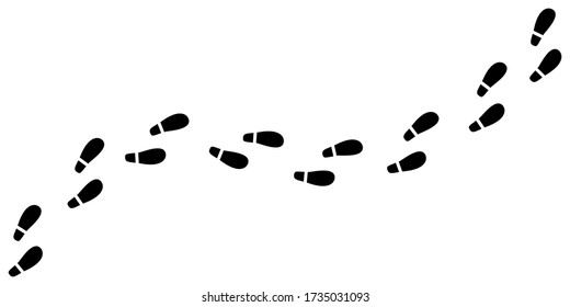 Steps Footprints Track Vector Image Stock Vector (royalty Free) 1385938790