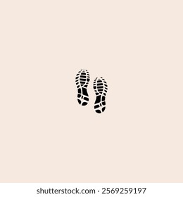 Imprint Soles Shoes - Sneakers icon flat vector design.