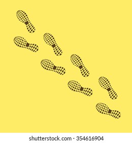 imprint soles shoes - sneakers. vector