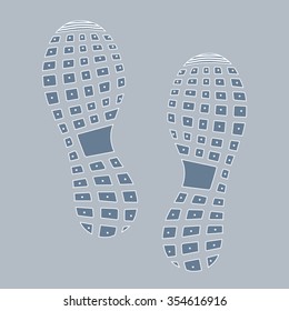 imprint soles shoes - sneakers. vector