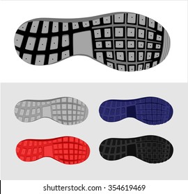 imprint soles shoes - sneakers. vector