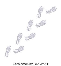 imprint soles shoes - sneakers. vector