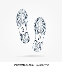imprint soles shoes, sole prints, shoe print, shoes silhouette.
