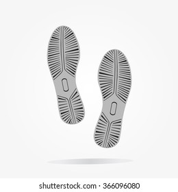 imprint soles shoes, vector
