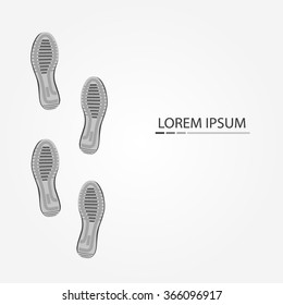 imprint soles shoes. vector