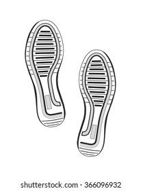 imprint soles shoes. vector