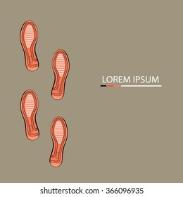imprint soles shoes. vector