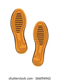 imprint soles shoes. vector
