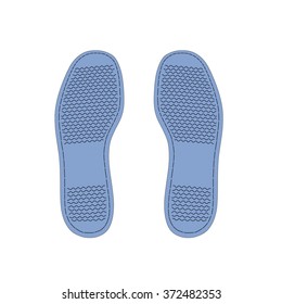 imprint soles shoes. vector