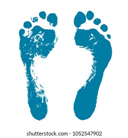 Imprints of feet. Vector illustration. 