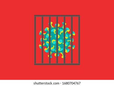 imprison the coronavirus covid-19 disease influenza background