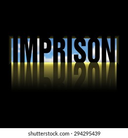 IMPRISON stock vector