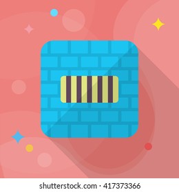 Imprisonment icon, Vector flat long shadow design. EPS10