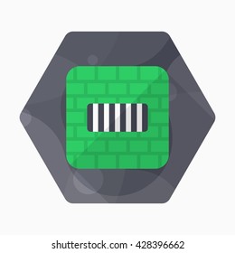Imprisonment icon, Vector flat long shadow design. EPS10