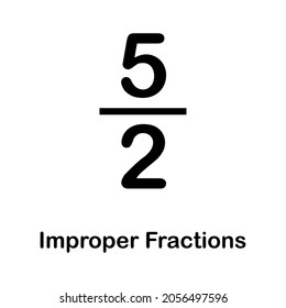 Improper Fraction Mathematics Stock Vector (Royalty Free) 2056497596 ...