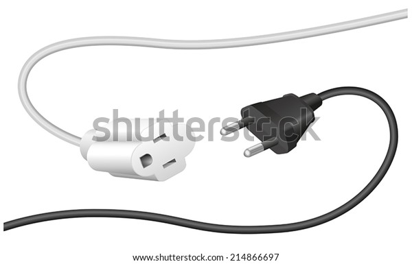 Improper Plug Extension Cable That Not Stock Vector (Royalty Free ...