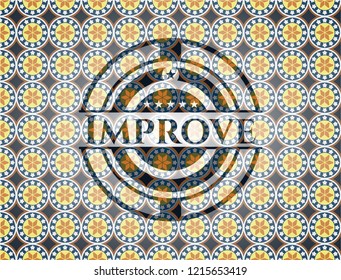 Improve arabesque emblem. arabic decoration.