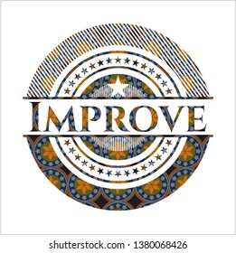 Improve arabic badge. Arabesque decoration.